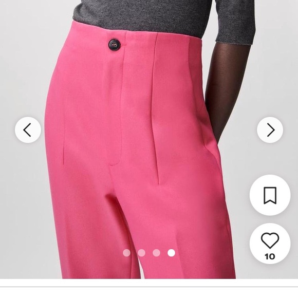 Zara High Waist Slim Fit Trousers - Picture 13 of 13